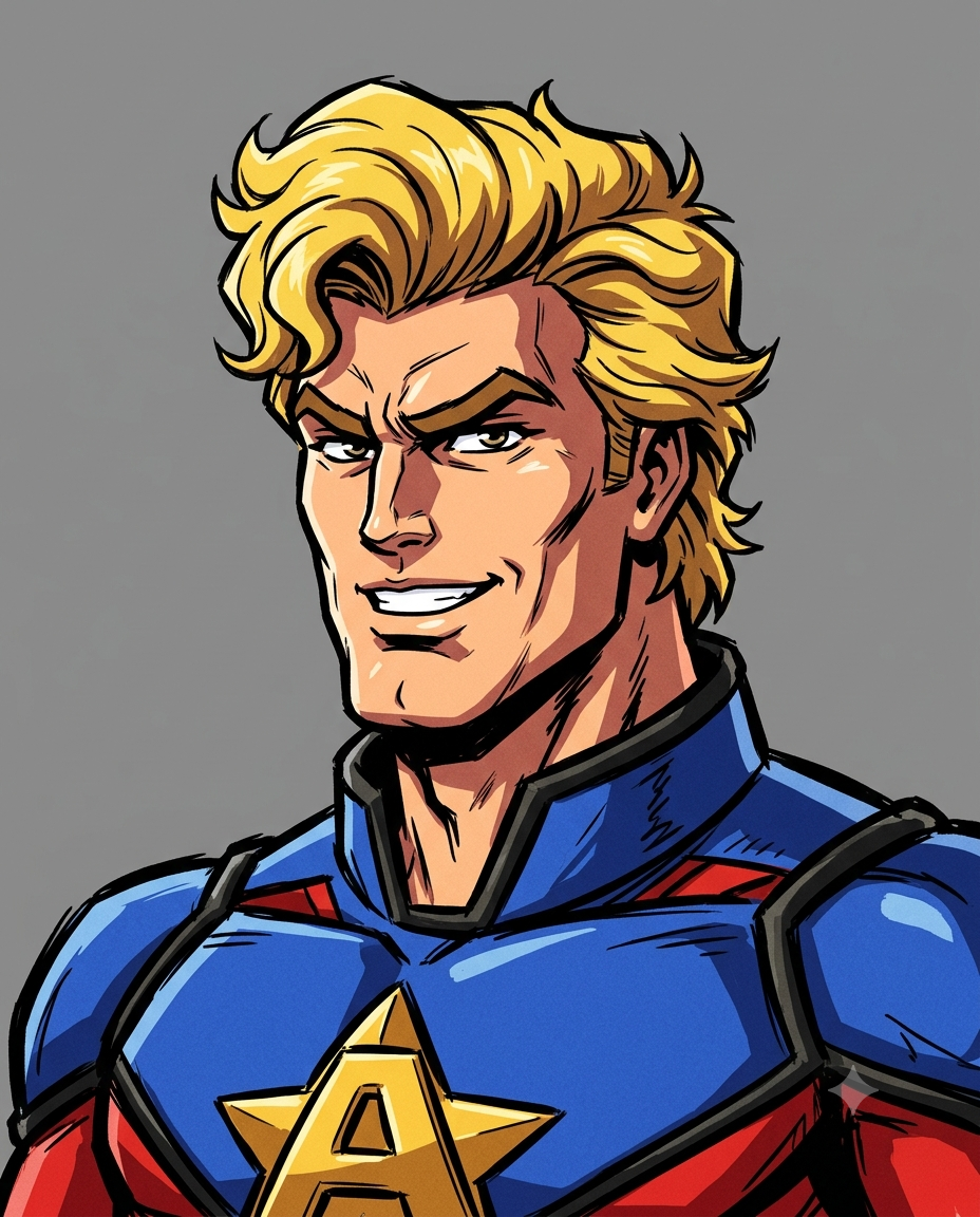2D Comic Style Boy Avatar | Male Portrait