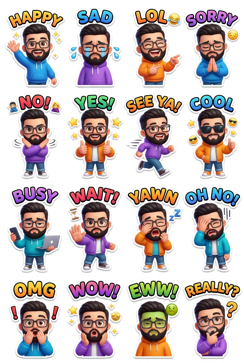 3D Avatar Sticker Pack