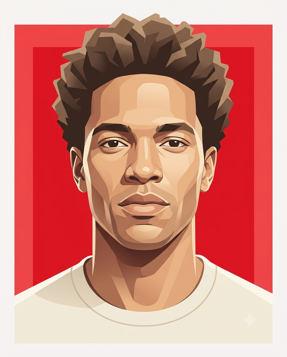 Blue-Eyed Man Vector Illustration