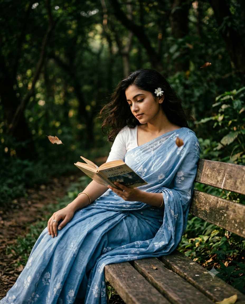 Bookish breeze in blue