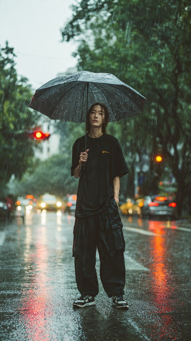 Create an ultra-realistic cinematic fashion photograph