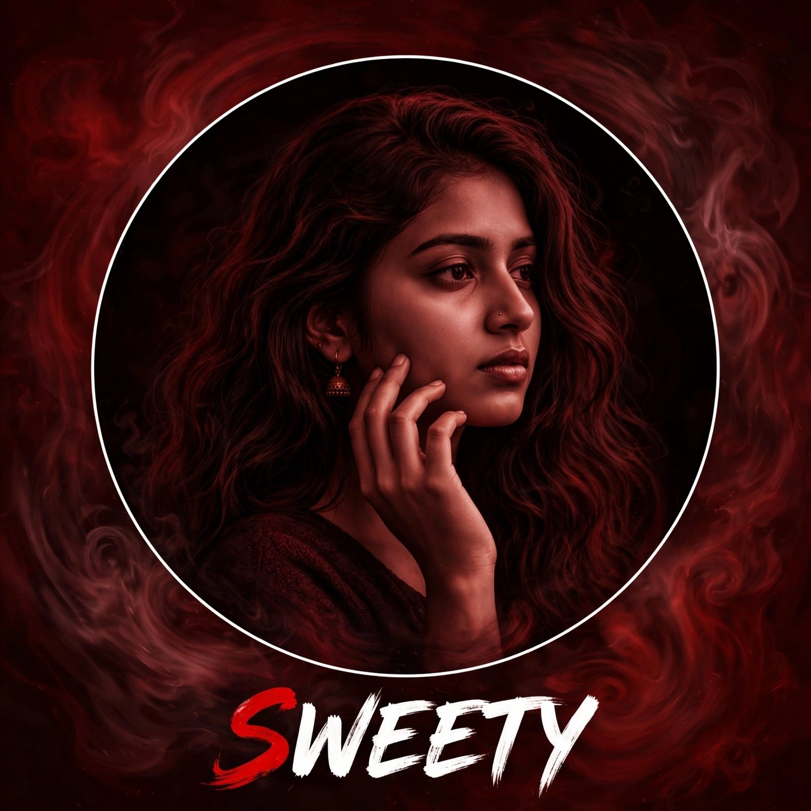 Dark Red Mystery aesthetic DP prompt Profile Picture