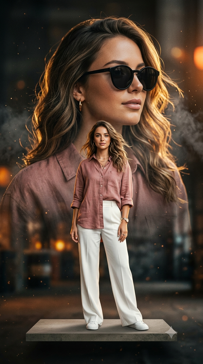 Girl Double Exposure Movie Poster