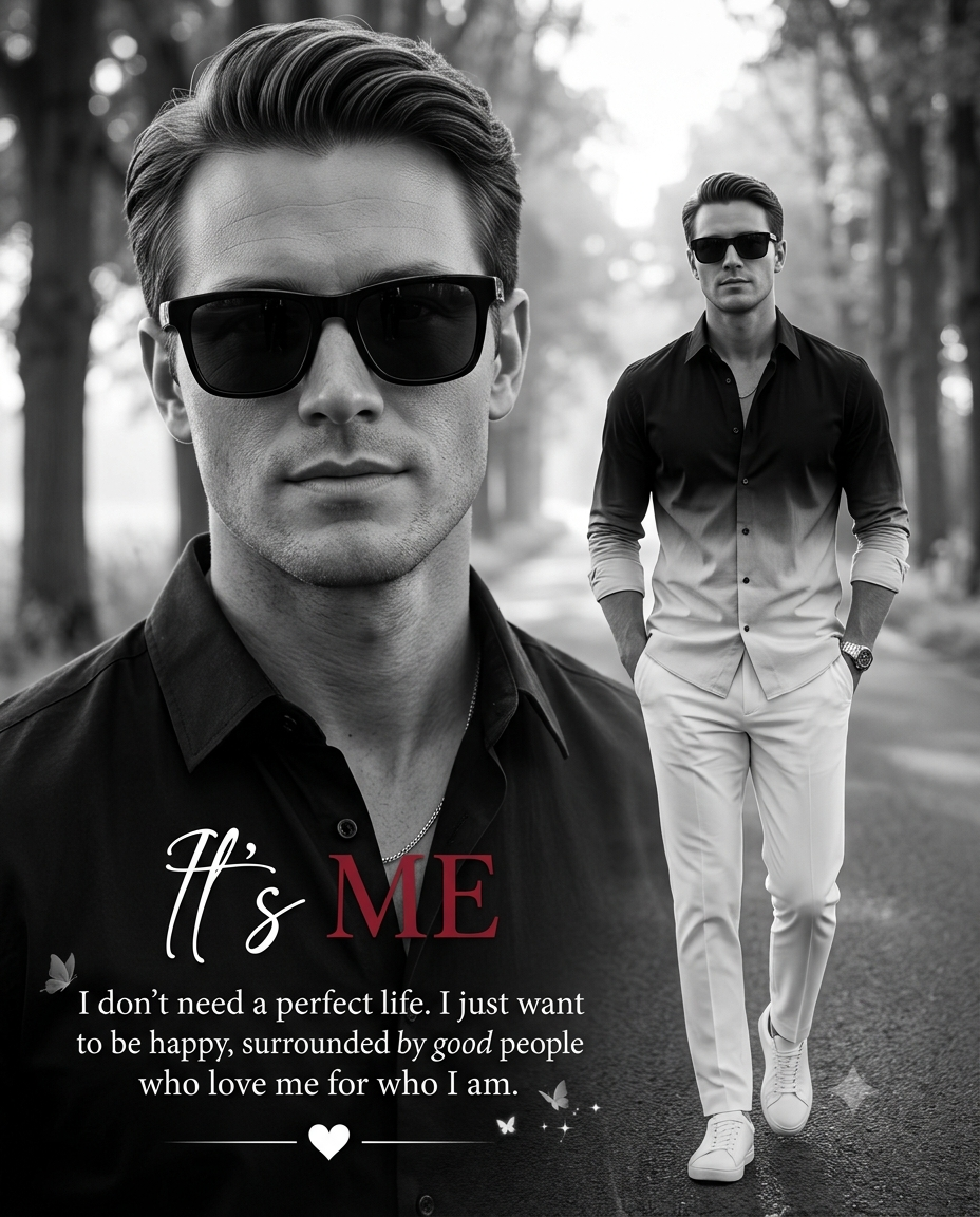 It's Me Black and White Sunglasses Portrait