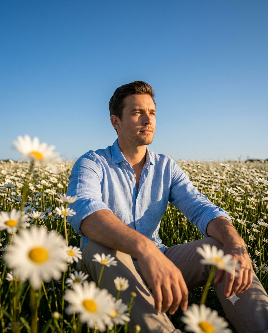 Portrait in the Spring Meadow