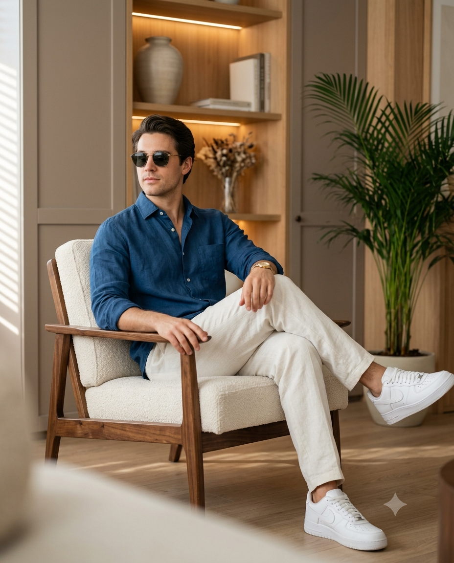 Smart Casual Menswear Indoor Lifestyle Portrait